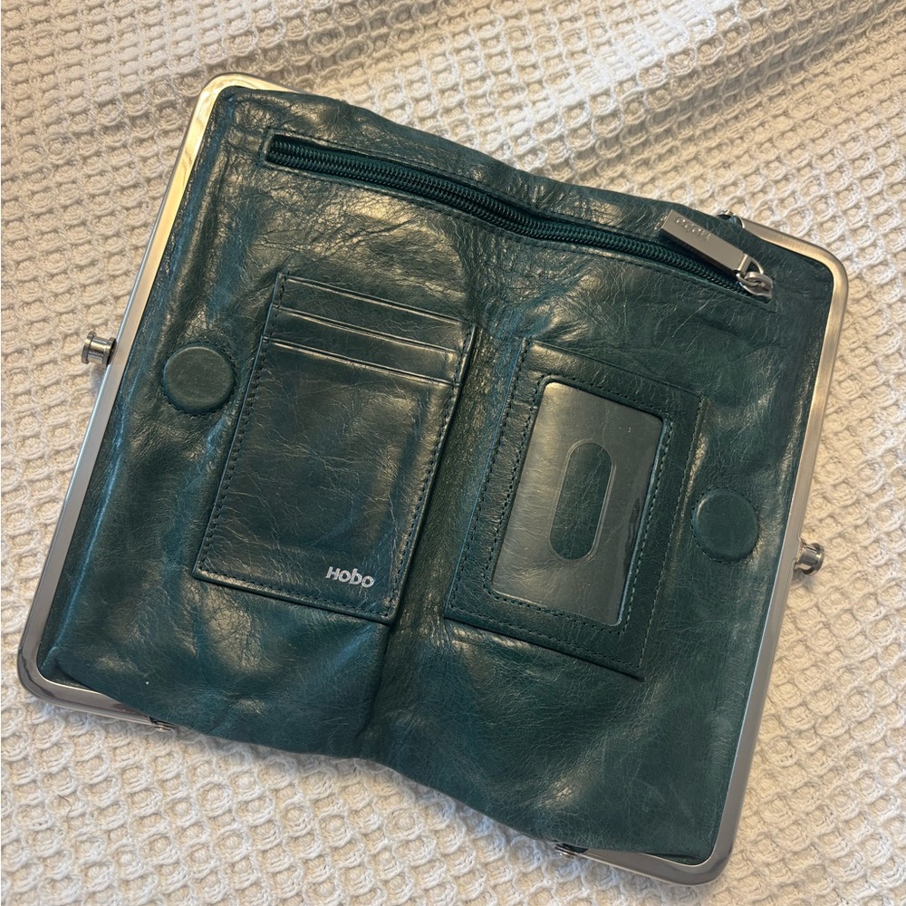HOBO Teal Leather Wallet